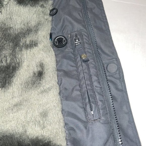 Aritzia TNA gray Aurora wool hooded parka jacket size XSmall - Picture 11 of 14